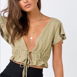 Princess poly jasmine Reid crop top green